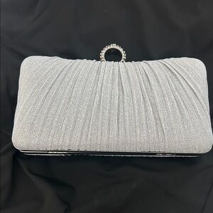 Elegant Silver Clutch Bag